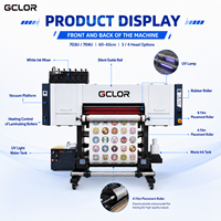 Imprimante UV DTF 703U/704U 60-65cm avec 3 ou 4 têtes d'impression pour l'impression de labels en cristal, de bouteilles et de cadeaux