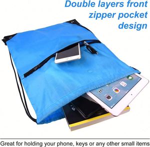 Bolsa con Cordón para Deportes, Gimnasio, Mochila con Cordón, Bolsa con Cierre para la Escuela, Yoga, Deportes, Gimnasio, Viajes - Product Image 3