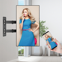 Panel TV Pusat Hiburan Dinding Sederhana 32-60 Inch, Braket Pemasangan TV Dinding Gerak Penuh 360 Derajat, Rotasi Vertikal