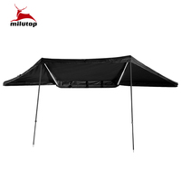 Auvent de toit de voiture à 180 degrés, autoportant, imperméable, avec paroi latérale, auvent pivotant en alliage d'aluminium pour 4x4, SUV, camping, tout-terrain