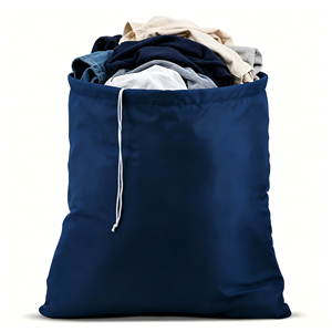 Wholesale Nylon <b>Laundry</b> <b>Bag</b> 30" * 40" Large Capacity Hamper Liner with Locking <b>Drawstring</b> Machine Washable Clothes <b>Bag</b> - Product Image 4