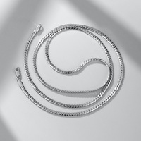 Collier en bambou de chaîne cubaine en argent sterling S925 pour couples d'hommes et de femmes