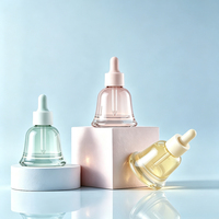 Botol Kaca Mini 30ml Harga Grosir, Dapat Disesuaikan, untuk Kemasan Serum Minyak Atsiri, Botol Kosmetik Perjalanan dengan Pipet