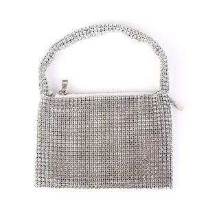 New High Quality Luxury Evening Crossbody <b>Handbag</b> Zipper Closure Waterproof 3L Capacity Fashion Rhinestone <b>Chain</b> Strap for Women - Product Image 1