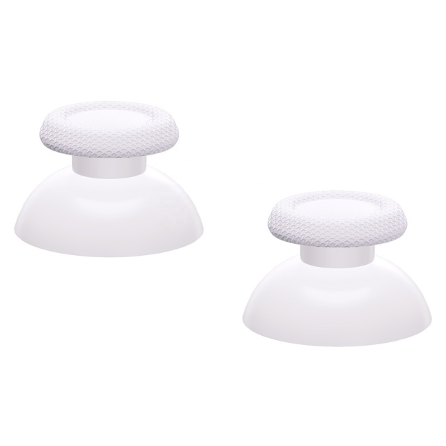 EXtremeRate White Analog Stick Replacement Thumb Grips Thumbstick Joystick for PS5 & PS4 Controller