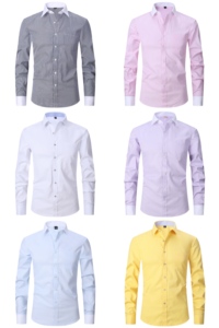 Men's French Cuff Button <strong>Shirts</strong> Long Sleeve Formal Dress <strong>Shirts</strong> for Men <strong>White</strong> Dress Chemise Homme Clothes Men(Accept Custom) - Product Image 5