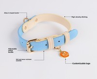 Collier pour chien en cuir uni personnalisé - Collier pour animal de compagnie durable, réglable, tactique, imperméable, style Instagram, toutes saisons