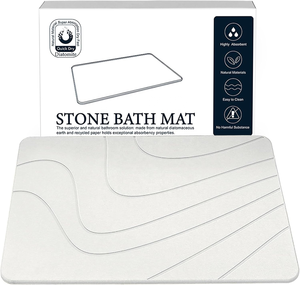 Niente piu' scivolate nei bagni! Il nostro tappetino di terra diatomacea assorbente lavora duramente per tenerti al sicuro dagli scivoli per l'uso domestico della doccia" - Product Image 5