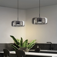 Lampe suspendue design en verre de luxe léger pour la salle à manger et le bar, lampe suspendue créative pour la chambre à coucher