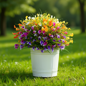 Flores Artificiales de Calla, 5 Ramilletes de Tallo Largo, Estilo Natural Hecho a Mano, para Decoración de Interiores y Exteriores, Graduaciones - Product Image 2