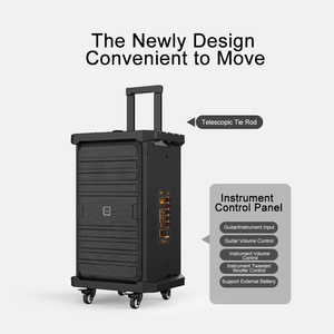 ZW-K60 200W Trolley Speaker BT5.0 Hifi 10000 MAh Battery with Wireless <strong>Mic</strong> Speakers Support Music Instrument <strong>Input</strong> Audio <strong>Input</strong> - Product Image 5