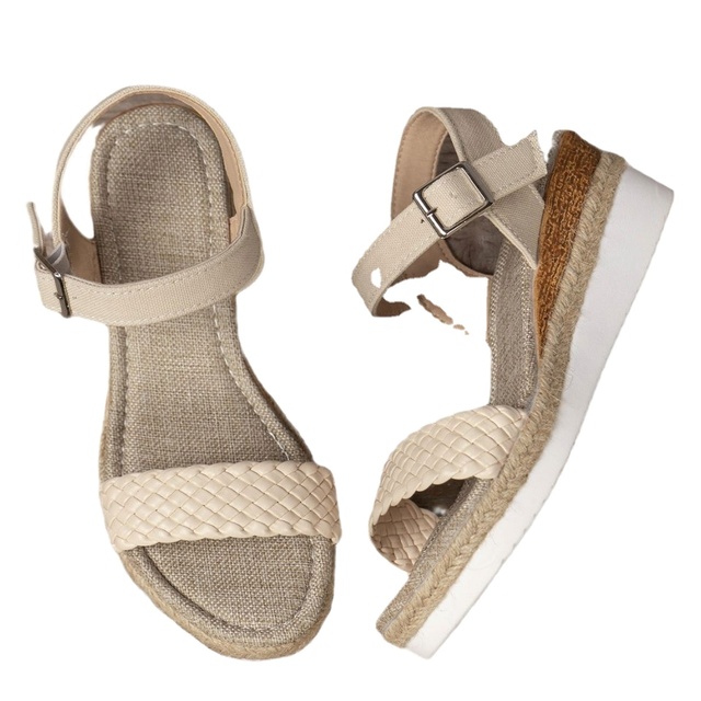 Trade New Woven Fashion Wedge Casual Sandals