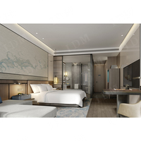 Lit d'hôtel moderne en bois massif rembourré 5 étoiles pour appartement et villa, mobilier de réception, tailles personnalisées, usage commercial