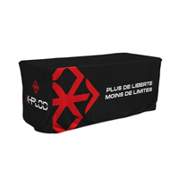 Nappe de table publicitaire personnalisée pour salon professionnel, 6 pieds, en polyester, imperméable et réutilisable