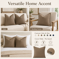 Housse de coussin décorative pour la maison, plusieurs tailles disponibles, couleur unie, tissu à chevrons