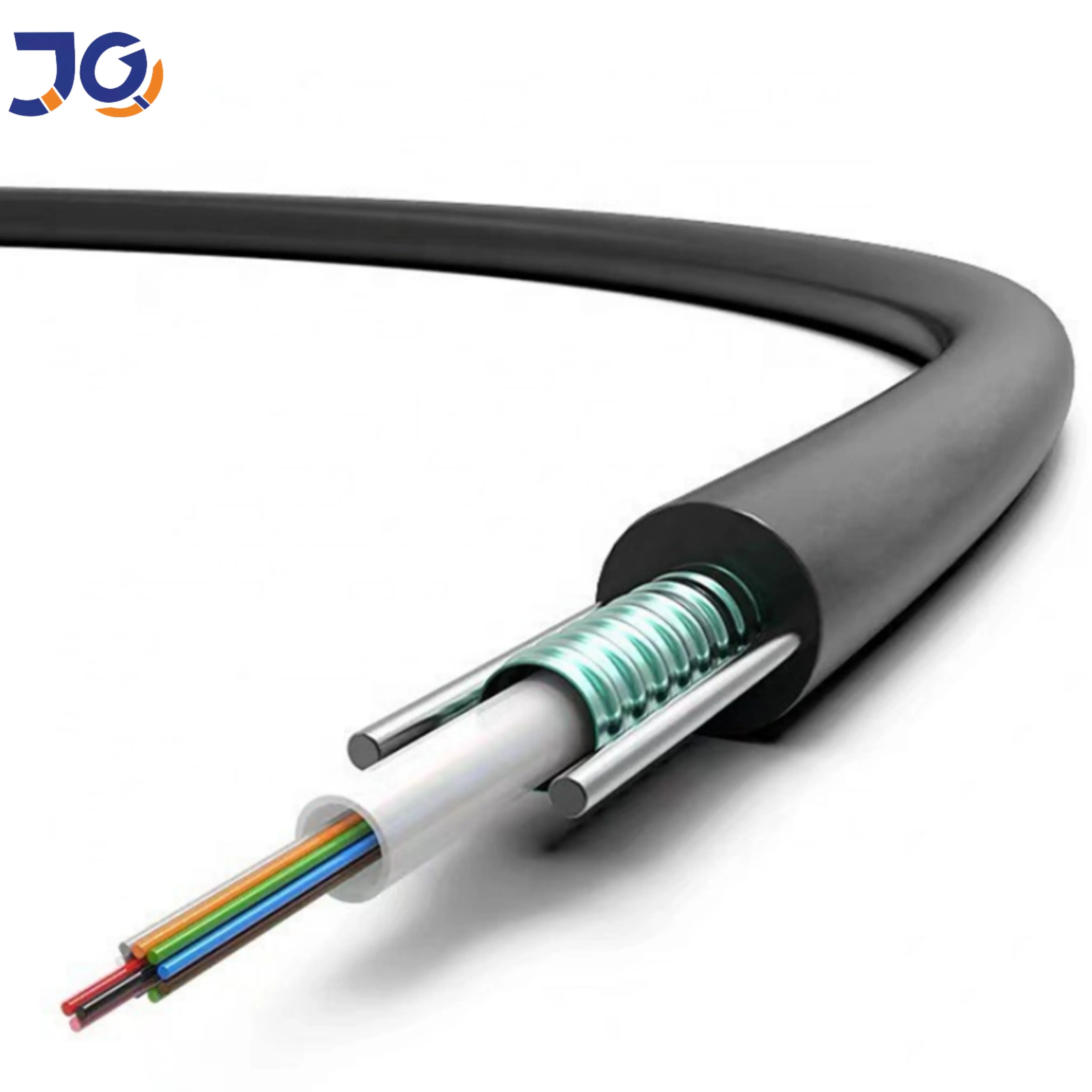 Cable de fibra óptica blindado aéreo monomodo para exteriores Gyxtw 2 4 6 8 12 Cable de fibra óptica para exteriores de 24 núcleos