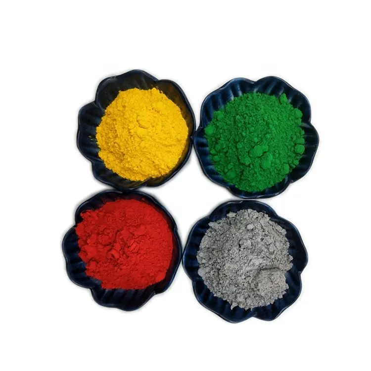 Colorant brique Pigment oxyde de fer rouge jaune bleu vert poudre pour béton ciment carrelage peinture de plafond