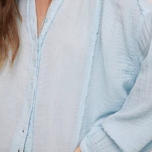 Blusa de Moda para Mujer, Color Sólido, Manga Larga, Holgada, Camisa de Playa, Blusa de Vacaciones, Ropa, Camisa - Product Image 4