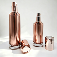Envase redondo de acrílico de 15mL, 30mL, 50mL, 80mL, 120mL para esencia, loción, tónico, cosméticos de alta gama para el cuidado de la piel.
