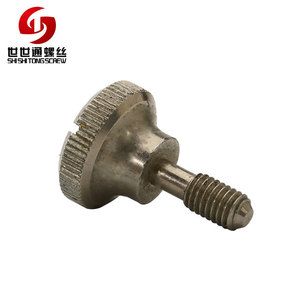 Alta cabeza tornillos de ajuste manual perno M2 M3 M4 M5 M6 Acero inoxidable ranurado tornillos de cabeza moleteada con collar - Product Image 5
