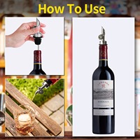 Becs verseurs en acier inoxydable bouchon automatique verseur vin distributeur d'huile d'olive pompe pulvérisateur bouteille bouchon barre accessoires