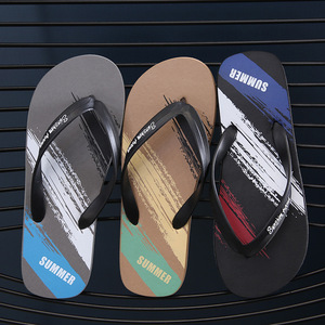 Pantoufles de plage d'été de haute qualité pour hommes couleur rouge personnaliser tongs à glissière en caoutchouc - Product Image 3