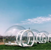 Transparent Bubble Glamping Dome Location Coulissant Dôme Tente Maison Igloo Bulle Tente Maison pour le camping
