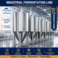Cuve de Fermentation Conique en Acier Inoxydable Tonsen 6000L avec Enveloppe Chauffante, Fermenteur Refroidissant 60HL Unitank pour Brasserie Commerciale