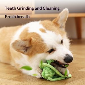 Прочная, экологичная игрушка для собак: узел-канат для интерактивных игр, устойчивый к укусам, из хлопкового каната, для крупных и средних собак - Product Image 3