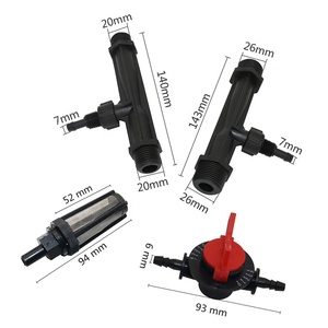 Injecteur d'engrais Venturi pour irrigation avec vanne de contrôle à 4 vitesses à filetage mâle 1/2 ''3/4'' et kit de filtre à eau - Product Image 2