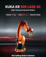Robot industriel KUKA KR500 L420-3 C à 6 axes, charge utile de 500 kg, portée de 2673 mm pour la manutention et la palettisation