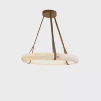 BGST Luxueux Albâtre Pendentif Lumières & Lustres Grand Alimenté Télécommandé pour Hôtel Salon Lampes Décor À La Maison