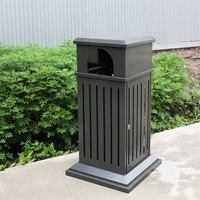 Poubelle extérieure en métal poubelle à l'extérieur jardin rue fer recycler poubelle publique commerciale en acier poubelle boîte