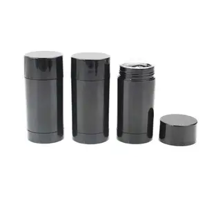 Deodorant Stick Container Verpakking Bodem Bijvullen Fabrikant 30Ml 30G Als Plastic Cilinder Helder Wit Zwart