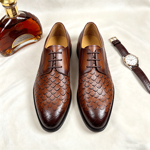 Chaussures habillées Oxford classiques pour hommes, chaussures Derby formelles pour mariage, fête et bureau, chaussures habillées élégantes pour hommes - Product Image 1