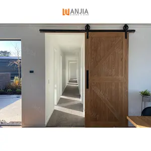 Honest supplier of modern latest design partition room door interior sliding barn door wooden barn door