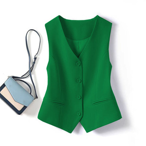 <span class=keywords><strong>Gilet</strong></span> da <span class=keywords><strong>donna</strong></span> <span class=keywords><strong>grigio</strong></span>, nuovo, corto, senza maniche, con scollo a V - Product Image 5