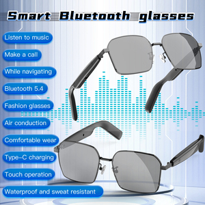 Gafas de Sol de Lujo Sg12 Pro con Carga USB, Micrófono, Reproductor de <span class=keywords><strong>Música</strong></span>, Audio Inalámbrico, Lentes Polarizadas Azul Grisáceo, de Plástico, Tamaño Grande - Product Image 2