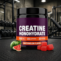 Gummies de créatine monohydrate à marque privée saveur pastèque Bobons – Soutien à l'entraînement, force musculaire, suppléments énergétiques pour hommes