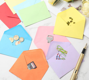 Enveloppes en gros de couleur, enveloppes en papier double colle, enveloppes en papier kraft à <span class=keywords><strong>prix</strong></span> abordable, enveloppes noires pour cartes de vœux Cali - Product Image 5