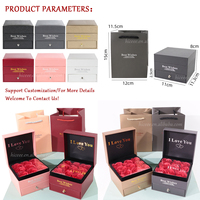 Boîte Cadeau Tiroir de Rangement en Forme de Fleur avec 9 Roses Savonnes, en Stock du Fabricant, pour Rouge à Lèvres, Colliers, Boucles d'Oreilles et Bijoux