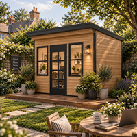 Petit bureau de jardin modulaire préfabriqué, pod de travail privé, studio extérieur avec installation facile et faible entretien