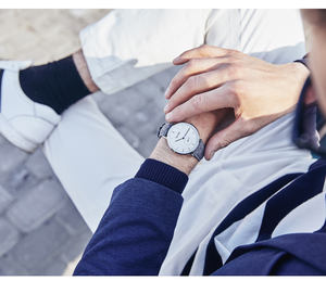 2024 vendita calda da <span class=keywords><strong>uomo</strong></span> orologio classico <span class=keywords><strong>in</strong></span> vera pelle Ultra sottile SS custodia giappone MOVT separato secondo orologio - Product Image 6