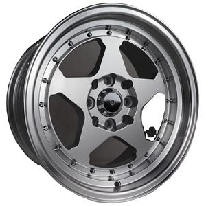FLROCKY 15X8 4X100 4X114.3 Roue Jantes en alliage à vaisselle profonde de <span class=keywords><strong>15</strong></span> <span class=keywords><strong>pouces</strong></span> pour <span class=keywords><strong>POLO</strong></span> PASSAT CIVIC JERRY - Product Image 1