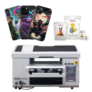 Uv Dtf Printer Kleine Zakelijke Machine Multi-Functionele Doos Papieren Doos Hout Badge Plastic Kaart Telefoonhoes T-Shirt Printer