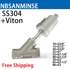 NBSANMINSE วาล์วปรับมุม SS304 วิทอน -10-200C เกลียวตัวเมีย ควบคุมการไหล น้ำอัด น้ำมัน ไอน้ำ - Product Image 5