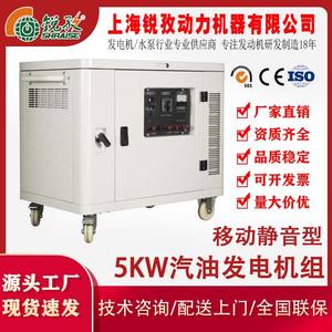 Groupe électrogène silencieux à essence refroidi par air Shanghai Ruizi 5KW 12KW pour usage domestique - Product Image 3