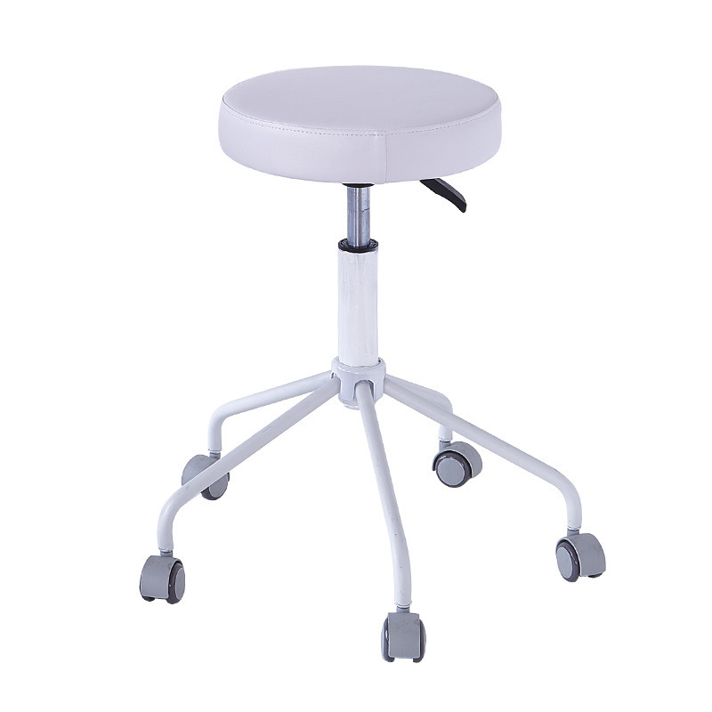 Flat round stool [white]