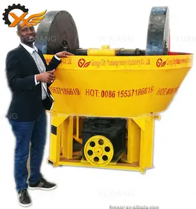 津巴布韦流行的双辊金矿磨粉机1200 1400湿盘磨粉机