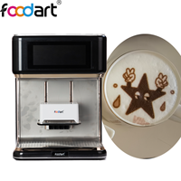 Imprimante jet d'encre automatique pour latte art au café avec encre alimentaire comestible pour logos et images sur les boissons